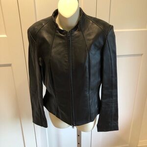 Like New Black Danier Leather Jacket